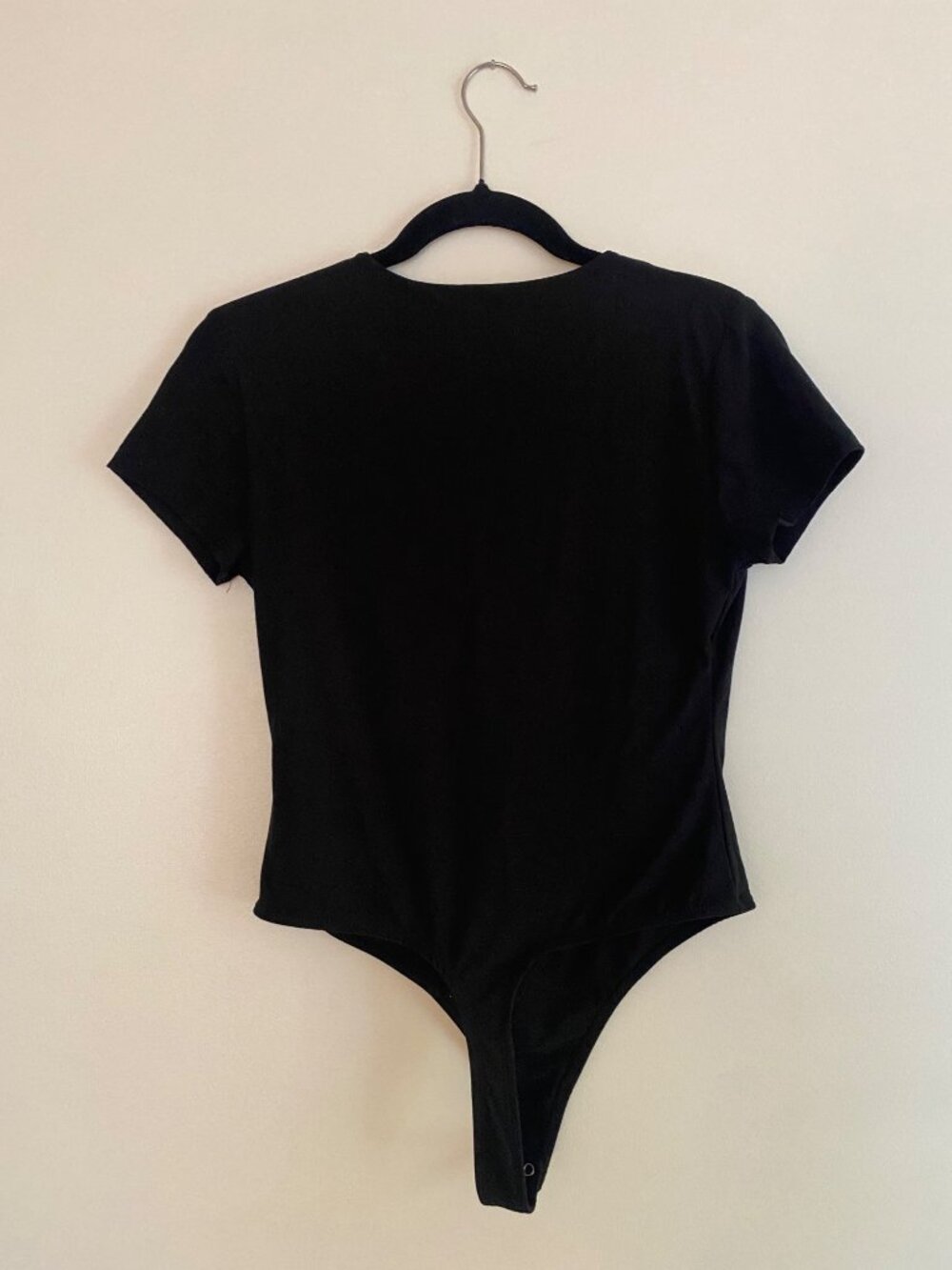 NWT Olive + Oak Black Short Sleeve Stretch Bodysuit Size M - Picture 8 of 10